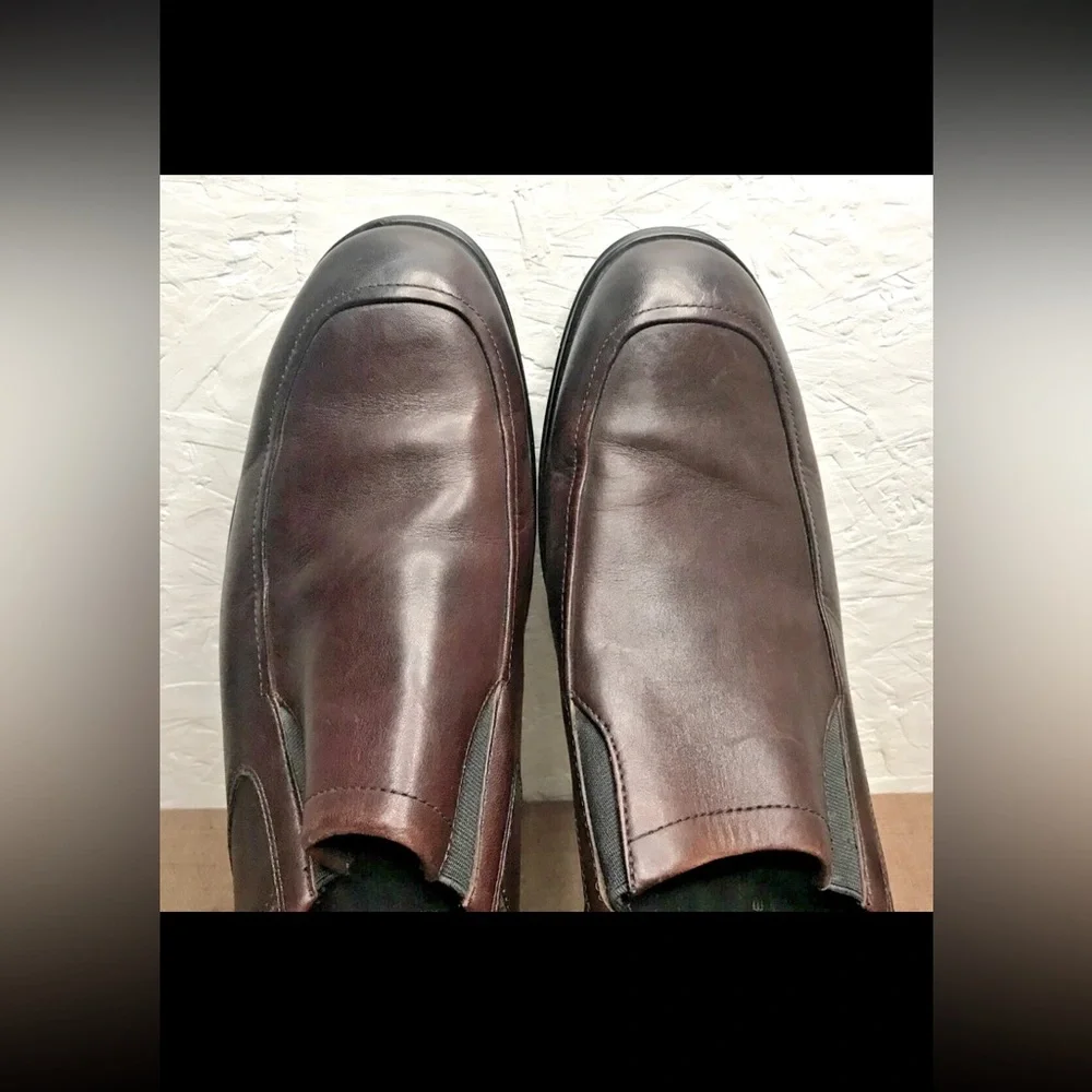 Rockport AdiPrene Men's Loafers Brown Leather Slip-On Casual Dress Size 13M